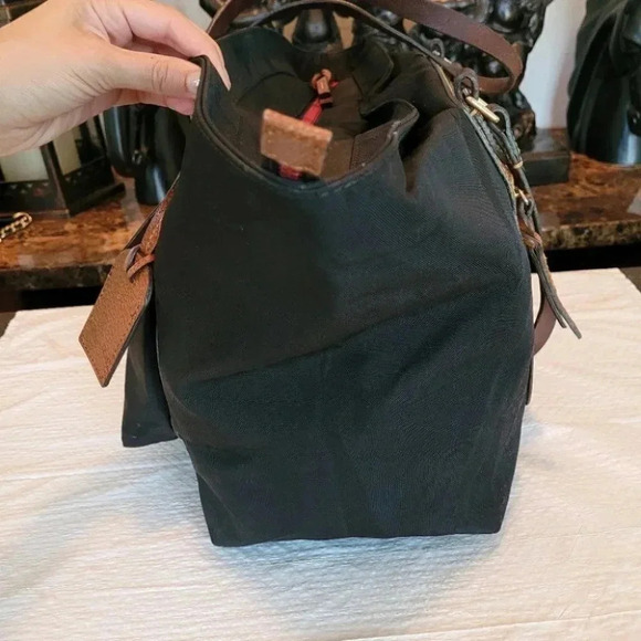 Vintage Dooney & Bourke Leather and Canvas Large Tote. - Picture 12 of 16